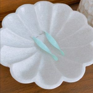 Vintage Retro Aqua Dangle Earrings